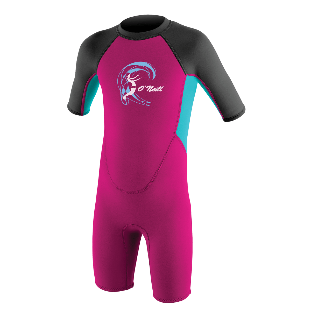 O'Neill Wetsuits - O'Neill Toddler Reactor-2 2mm Back Zip Short Sleeve Spring - Girls Wetsuit - The Kitesurf Centre