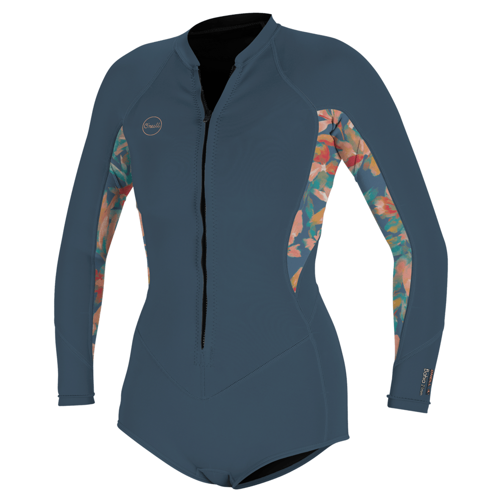 O'Neill Wetsuits - O'Neill Women's Bahia 2/1mm Front Zip Long Sleeve Short Spring Wetsuit - The Kitesurf Centre