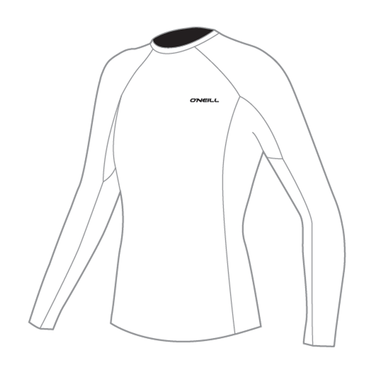 O'Neill Wetsuits - O'Neill Women's Basic Skins Long Sleeve Rash Guard (Model 5718) - The Kitesurf Centre
