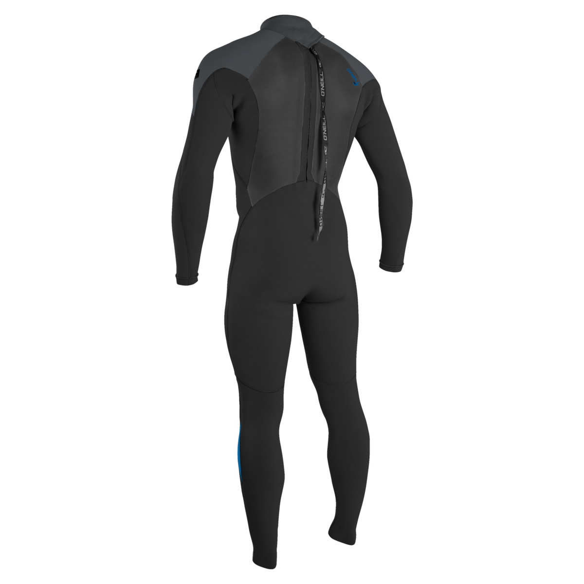 O'Neill Epic 5/4mm Back Zip Men's Wetsuit — Black/Graphite/Baliblu (P91) — rear