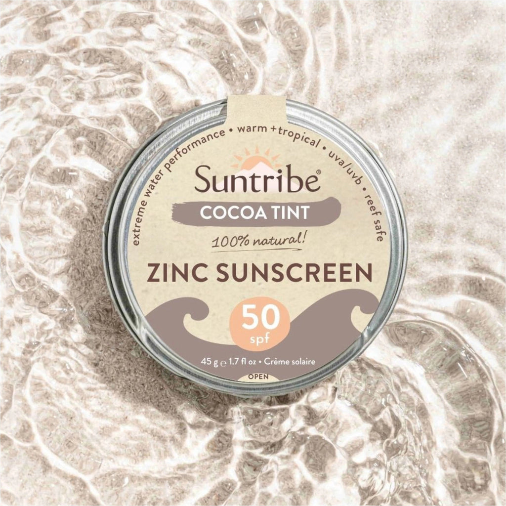 Suntribe - Suntribe Organic Zinc Cocoa Tint Sunscreen SPF 50 - The Kitesurf Centre