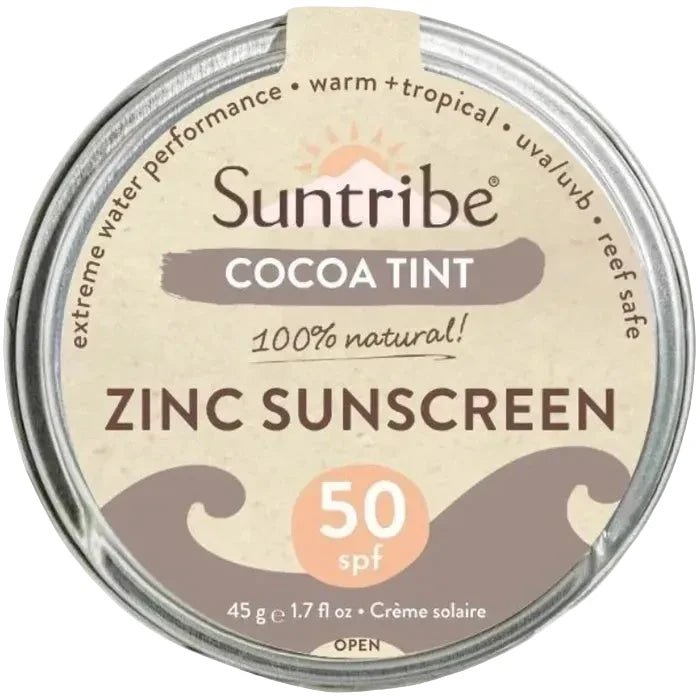 Suntribe - Suntribe Organic Zinc Cocoa Tint Sunscreen SPF 50 - The Kitesurf Centre