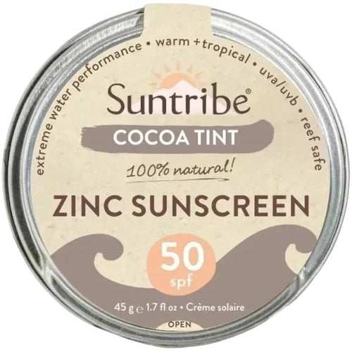 Suntribe - Suntribe Organic Zinc Cocoa Tint Sunscreen SPF 50 - The Kitesurf Centre