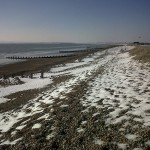 Snow on camber beach