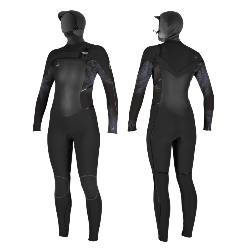 2019 O'Neill Psycho Tech 6/4 Womens Chest Zip Hooded Wetsuit